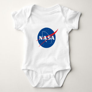 Ikonisk NASA-bomullsdräkt Baby (Rocket White) T Shirt