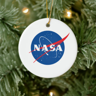 Ikonisk NASA keramisk Helgdag Ornament (cirkel)