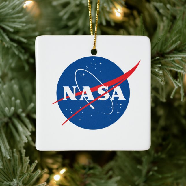 Ikonisk NASA keramisk Helgdag Ornament (kvadrat) (Träd)