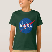 Ikonisk NASA Kids Aurora Grönt T-Shirt (XS-XL)