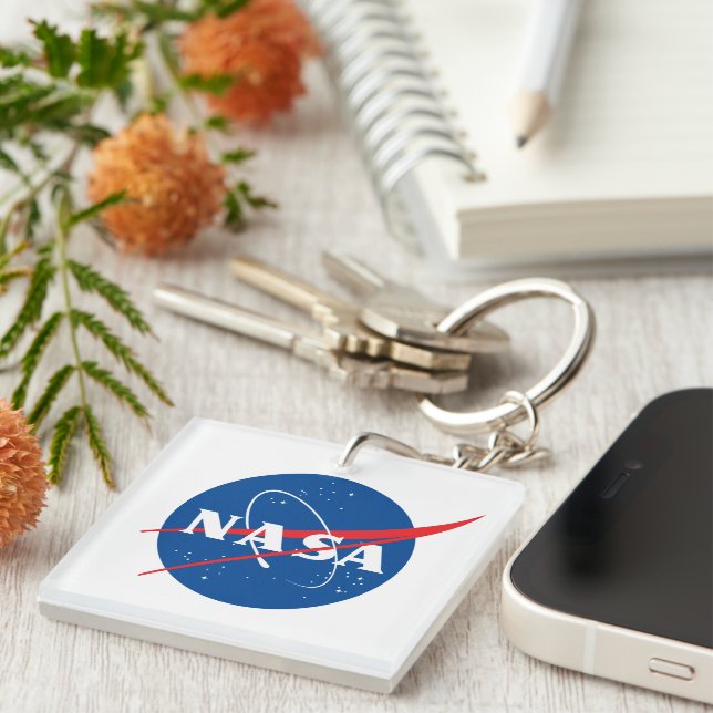 Ikonisk NASA-kvadratnyckelkedja (Redigera Student- (Högra Framsidan)