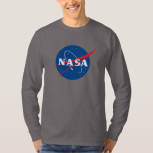 Ikonisk NASA-Långärmad T-Shirt (Mörk Side Grått)