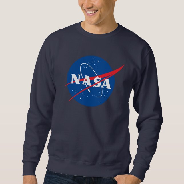Ikonisk NASA-sötskjorta (Nattblått Himlar) Lång Ärmad Tröja (Framsida)
