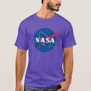 Ikonisk NASA tung bomull T-Shirt (Nebula Lila)