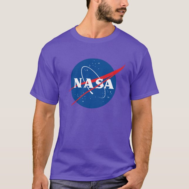Ikonisk NASA tung bomull T-Shirt (Nebula Lila) (Framsida)