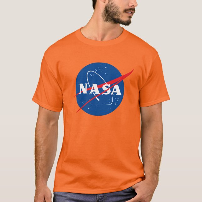 Ikonisk NASA tung bomull T-Shirt (Orange för lanse (Framsida)