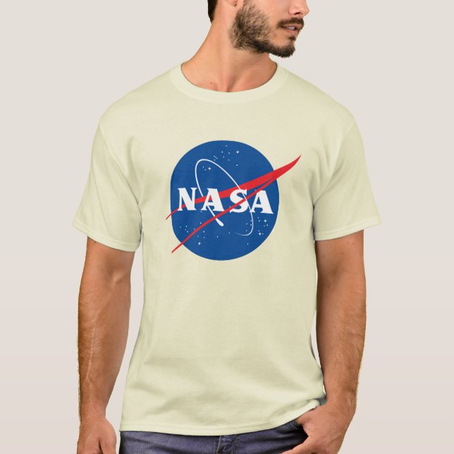 Ikonisk NASA, tung bomull T-Shirt (Pluto Cream) (Framsida)