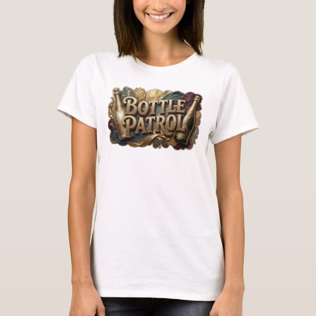 Ikonisk Orange FLASKPATRULL Grafisk T-shirt (Framsida)
