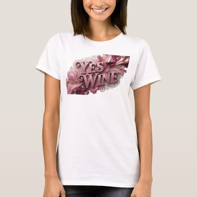 Ikonisk röd JA VIN Specialdesignad t-shirt (Framsida)