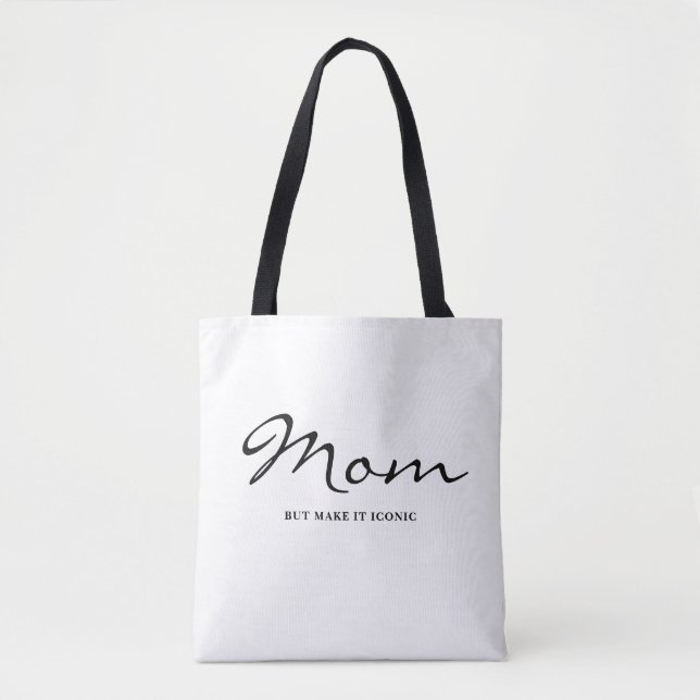 Ikonisk Rolig Snällig Cool Mamma Minimalistisk Han Tygkasse (Framsida)