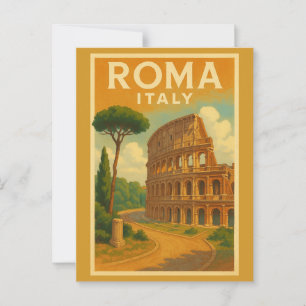 Ikonisk Rom: Colosseum Vintage resor Vykort