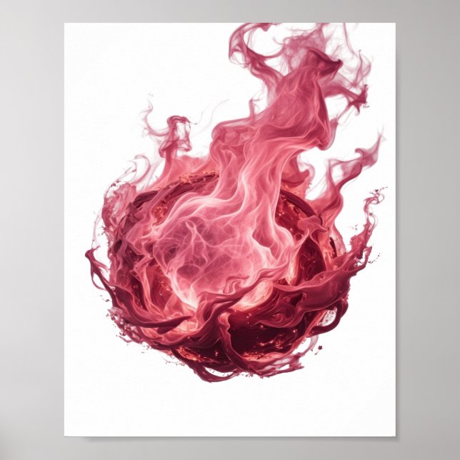 Ikonisk Silver ABSTRAKT KONST Grafisk Design Poster (Framsidan)
