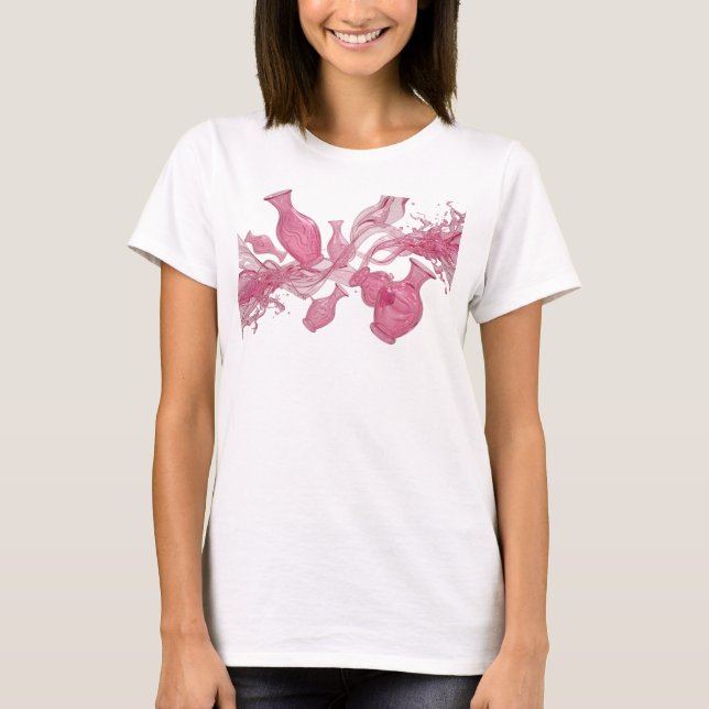 Ikonisk Silver ABSTRAKT KONST Modeutskrift v2 T Shirt (Framsida)