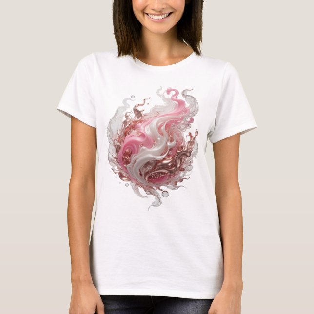 Ikonisk silver ABSTRAKT KONST Statement Design T Shirt (Framsida)