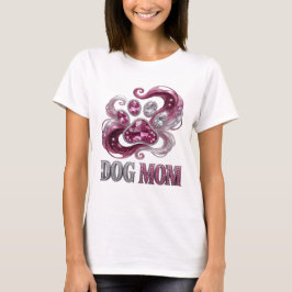 Ikonisk Silver DOG MAMMA Modern Design T Shirt