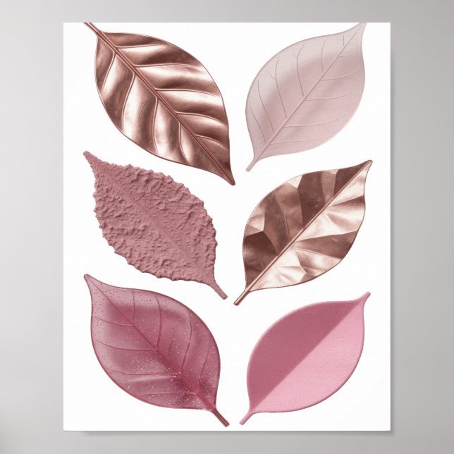 Ikonisk Silver LEAFY FASHION Citat Design Poster (Framsidan)