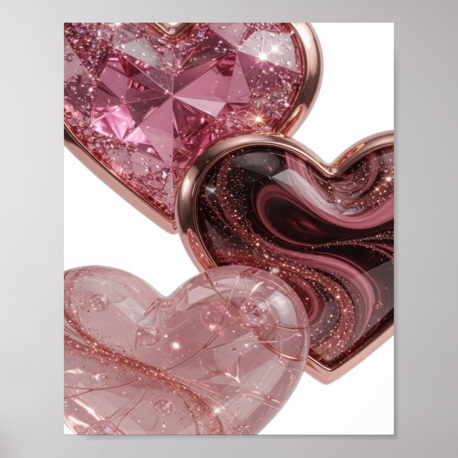 Ikonisk Silver LOVE Poster (Framsidan)