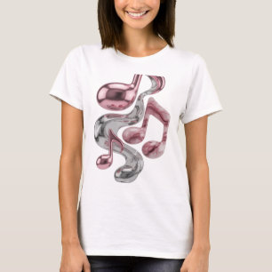 Ikonisk silver MUSIK I RÖRELSE Konstnärligt motiv T Shirt