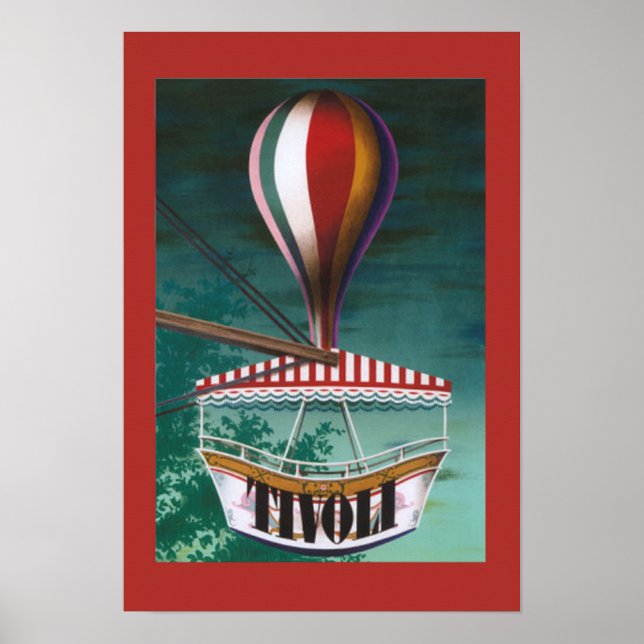 Ikonisk Vintage Tivoli Amusement Park Poster (Framsidan)