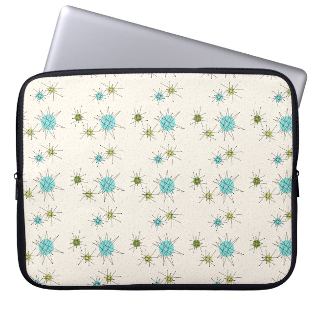 Ikoniska atomstjärnor Laptop sleeve (Framsidan)