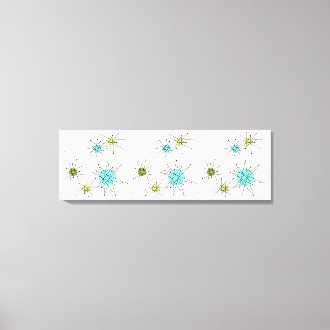 Ikoniska atomstjärnor påslagna Canvas (Framsida)