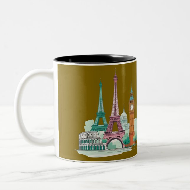 Ikoniska Europa: Landmarks Panorama Mugg (Vänster)