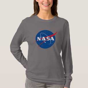 Ikoniska NASA Kvinnor L/S T-Shirt (Mörk Side Grått