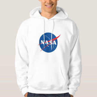 Ikoniska NASA Rocket White Hoodie (S-3XL)