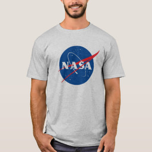 Ikoniska NASA tunga bomull T-Shirt (Måne Grått)