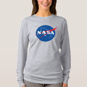 Ikoniska NASA Women's L/S T-Shirt (Måne Grått)