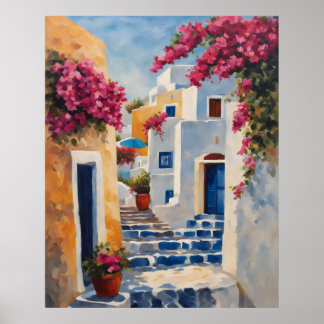 Ikoniska vyer av Oia Poster