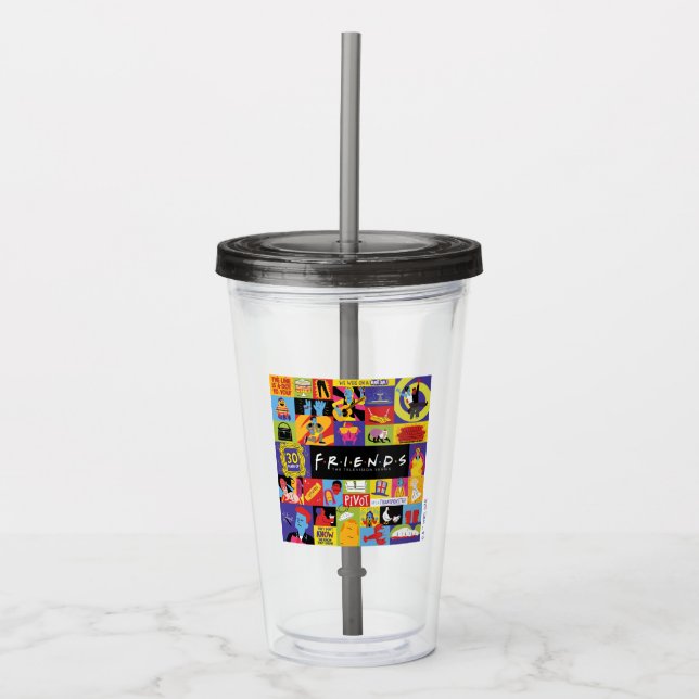 Ikoniskt FRIENDS™ Mönster Take Away Mugg (Framsida)