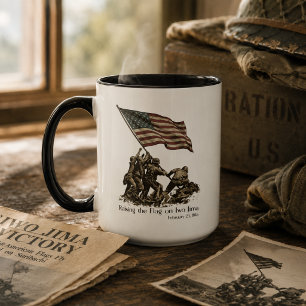 Ikoniskt US Marine Corps-minnesmärke från andra vä Mugg