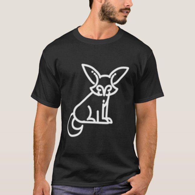 Ikonkonkonkontur för Fennec Fox Animal Badge Patch T Shirt (Framsida)
