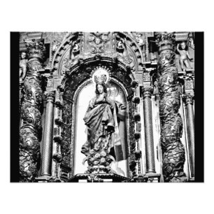 Ikonografi Sevilla Black + White Fototryck