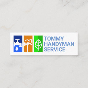 Ikonpanelen snyggt Handyman Verktyg Mini Visitkort
