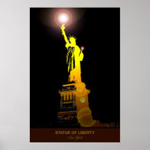 Ikonsymbol: Frihetsgudinnan Travel Poster