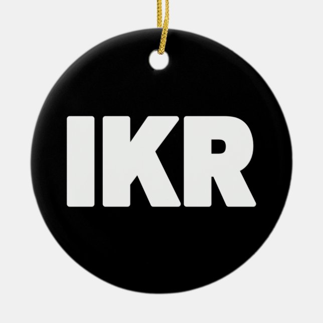 IKR | Text Slang Julgransprydnad Keramik (Framsidan)