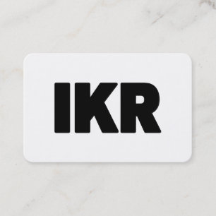 IKR Text Slang Visitkort