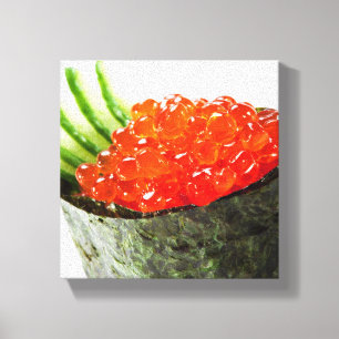Ikura (laxfiskrom) Gunkan Maki Sushi Canvastryck