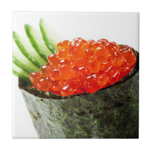 Ikura (laxfiskrom) Gunkan Maki Sushi Kakelplatta