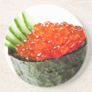 Ikura (laxfiskrom) Gunkan Maki Sushi Underlägg Sandsten