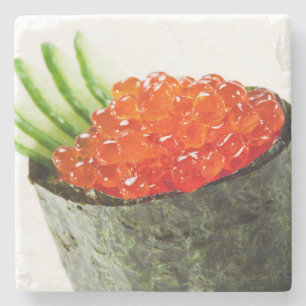 Ikura (laxfiskrom) Gunkan Maki Sushi Underlägg Sten