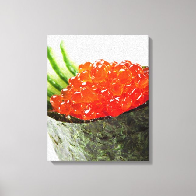 Ikura (Salmon Roe) Gunkan Maki Sushi Canvastryck (Framsida)