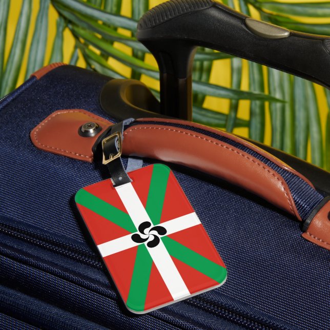 Ikurriña med Lauburu-symbol Bagagebricka (Framsida Insitu 1)