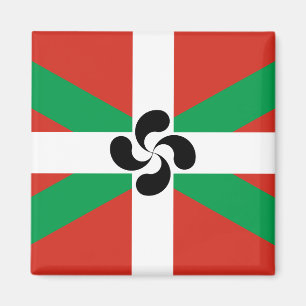 Ikurriña med Lauburu-symbol Magnet