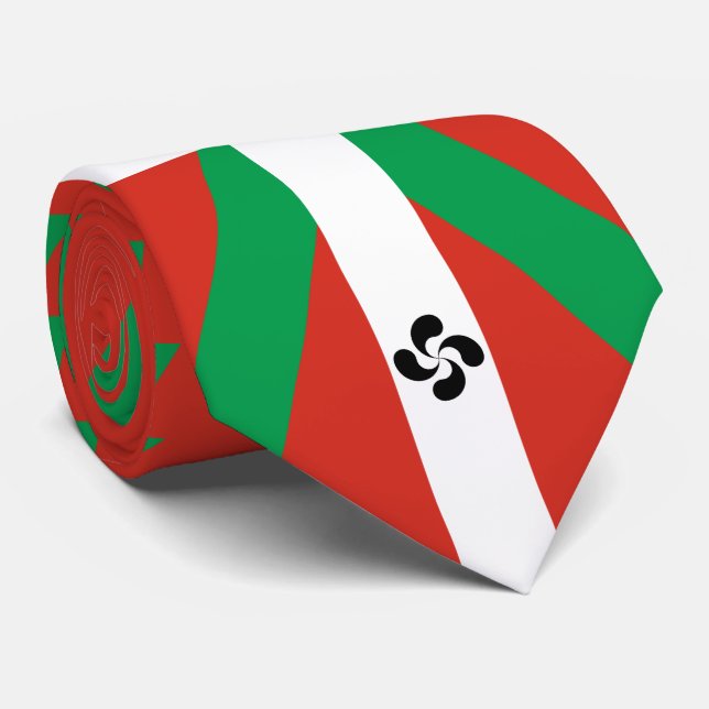 Ikurriña med Lauburu-symbol Slips (Rullad)