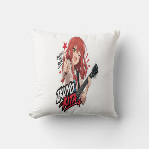 : Ikuyo Kita Anime Gitarr Klistermärke   Rockmusik Kudde