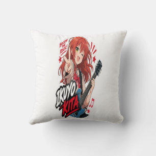 : Ikuyo Kita Anime Gitarr Klistermärke   Rockmusik Kudde