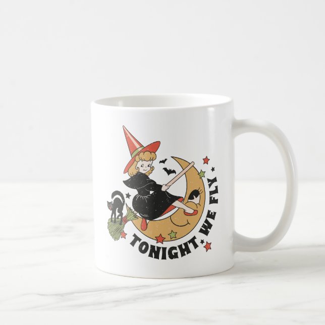Ikväll flyger vi Cute Witch Kaffemugg (Höger)